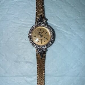 Gold-Tone Crystal Women's Watch
